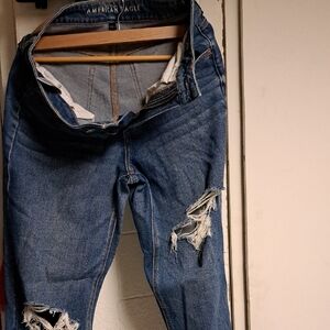 American Eagle Outfitters Blue Distressed Jeans